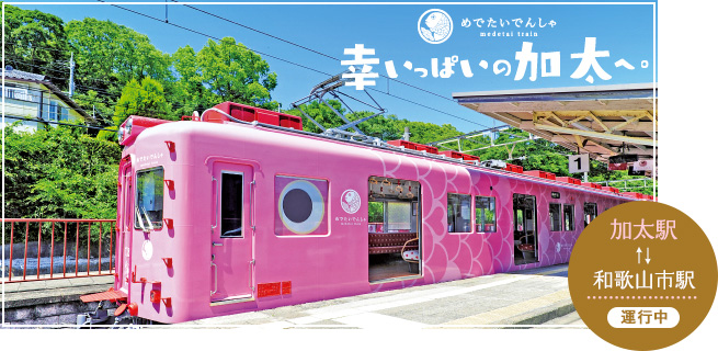 めでたいでんしゃ 加太駅 和歌山市駅 運行中