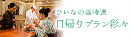 ひいなの湯特選日帰りプラン彩々